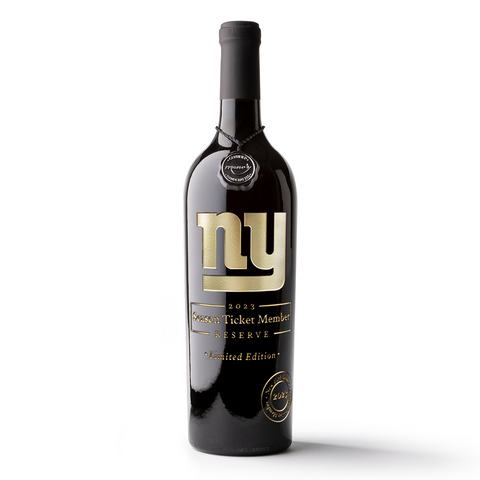 NY Giants Exclusive 2023 Season Ticket Member Etched Wine