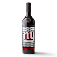 New York Giants Jersey Logo Etched Wine