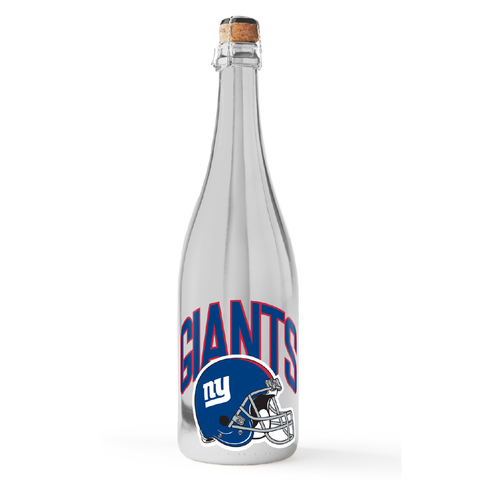 New York Giants Helmet Metallic Silver Bubbly