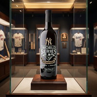 New York Yankees 2009 World Series Vault Etched Wine