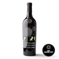 2026 Ball Drop Custom New Years Etched Wine