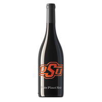 Oklahoma State University Logo Etched Wine