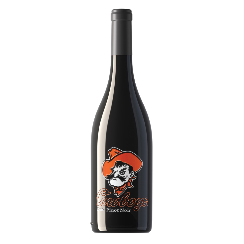 Oklahoma State University Cowboys Etched Wine