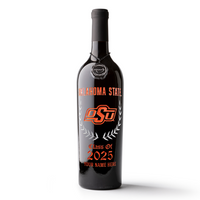 Oklahoma State University Custom Alumni Etched Wine