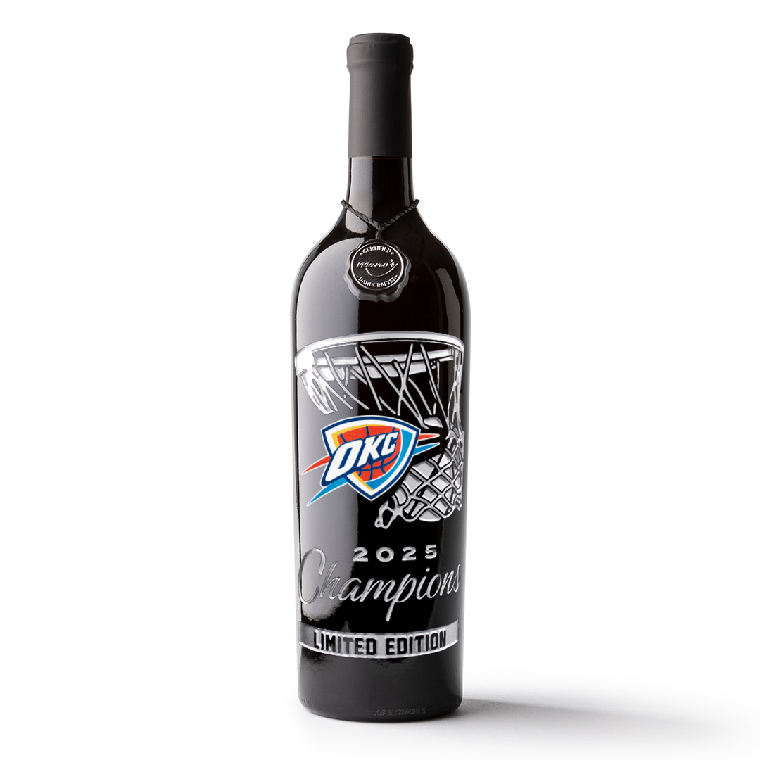 カナダオリンピック 特大記念 Celebrate with OKC Thunder 2025 Champions Net Etched Wine – Mano's