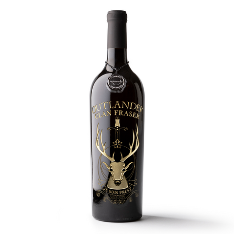 Outlander Clan Fraser Etched Wine Bottle