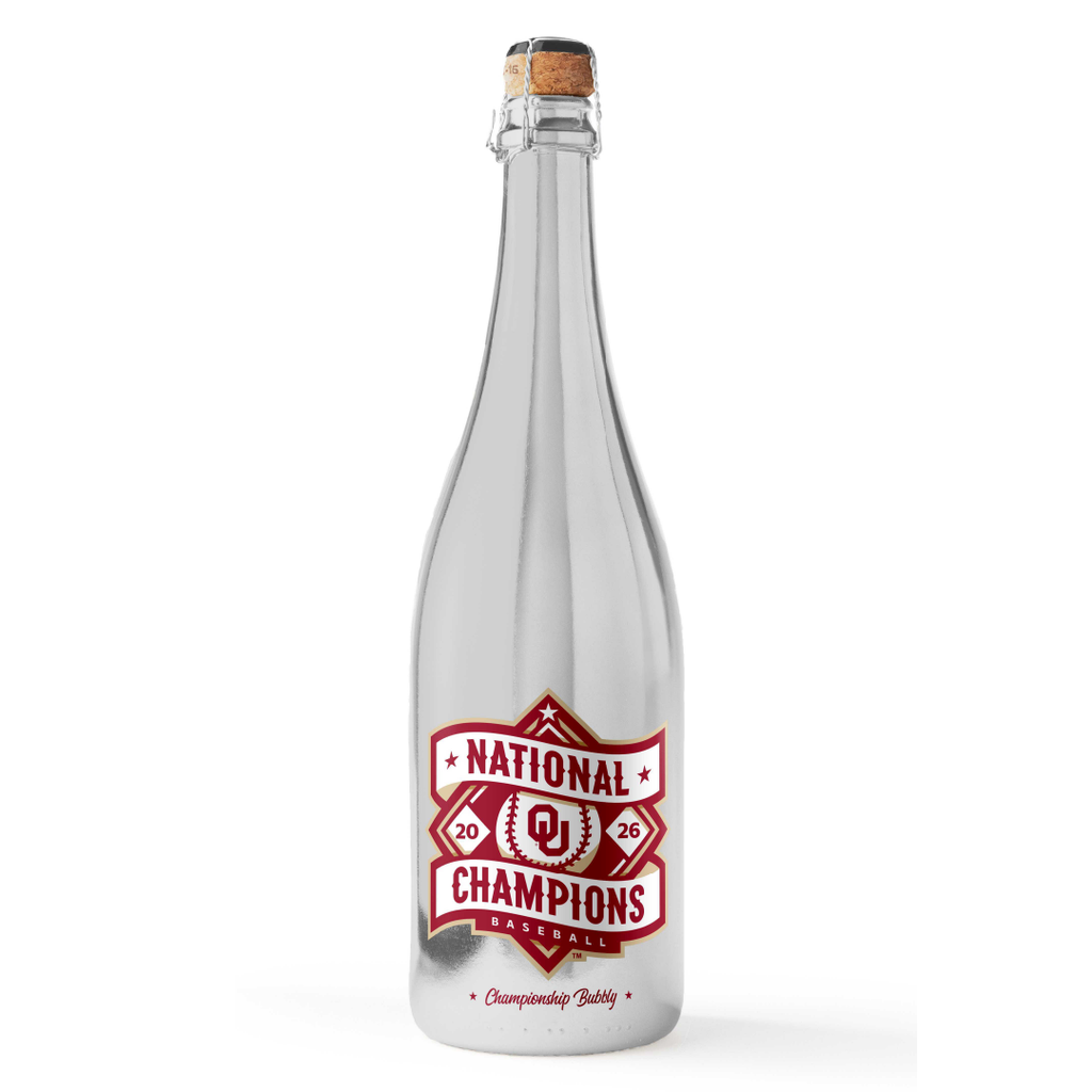 Oklahoma 2026 National Baseball Champions Silver Bubbly