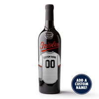 Mano's Wine Baltimore Orioles Custom Jersey Etched Wine bottle