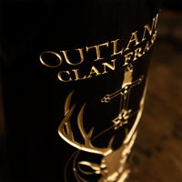 Outlander Clan Fraser Etched Wine Bottle