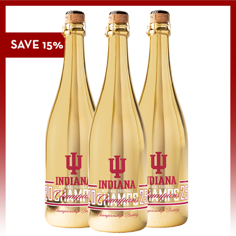 Indiana University 2025 National Champions Gold Bubbly Pack