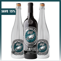 Order the Philadelphia Eagles 2024 World Champions Ring 3 pack wine bottles from Mano's Wine