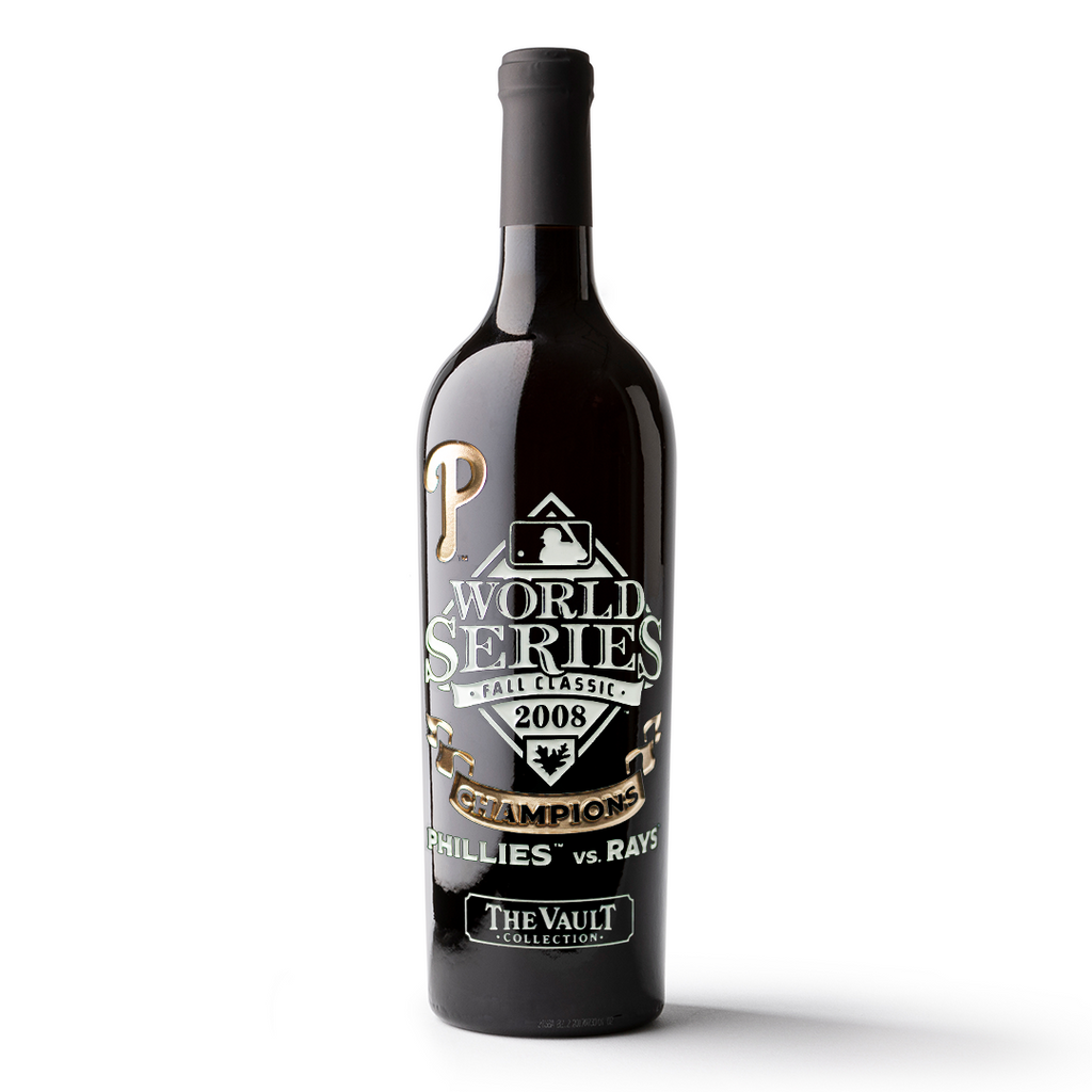 Philadelphia Phillies 2008 World Series Vault Etched Wine