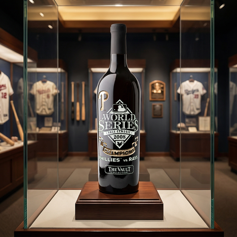 Philadelphia Phillies 2008 World Series Vault Etched Wine