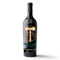 Portland Timbers Logo Custom Name Etched Wine