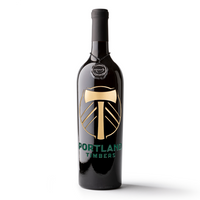 Portland Timbers Logo Etched Wine