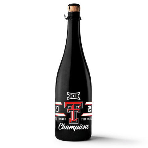 Texas Tech 2025 Big 12 Football Champions Bubbly