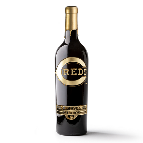 Order Cincinnati Reds Gold Reserve Etched Wine Bottle from Mano's Wine