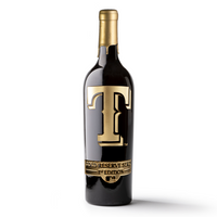 Order Texas Rangers Gold Reserve Etched Wine Bottle from Mano's Wine