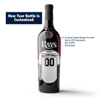 How to customize a Tampa Bay Rays jersey etched wine bottle from Mano's Wine