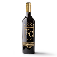 Order Kansas City Royals Gold Reserve Etched Wine Bottle from Mano's Wine