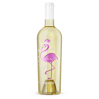 Christmas Flamingo Custom Text Etched Wine