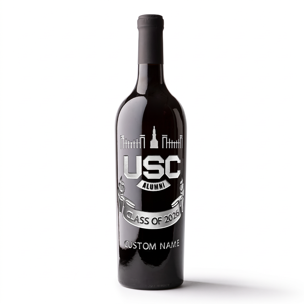 University of South Carolina Alumni Association Custom Etched Wine