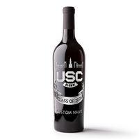 University of South Carolina Alumni Association Custom Etched Wine