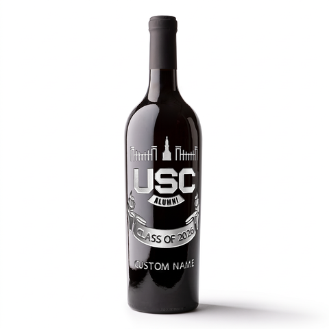 University of South Carolina Alumni Association Custom Etched Wine