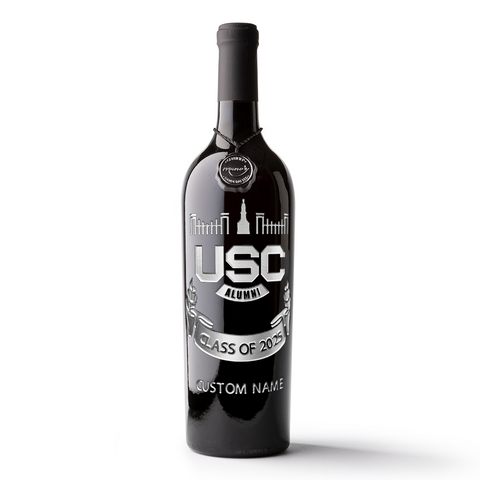 Cabernet sauvignon wine bottle that can be customized with name and graduating class from University of South Carolina alumni association