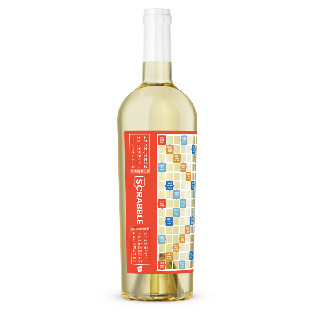 Colorful Mano's Wine Scrabble Board Game Night Sauvignon Blanc wine