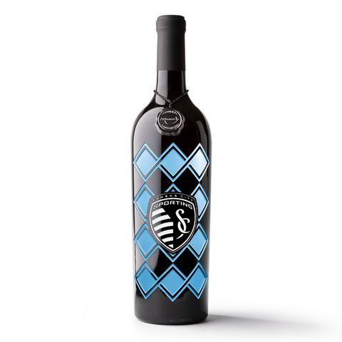 Sporting Kansas City Kit Etched Wine