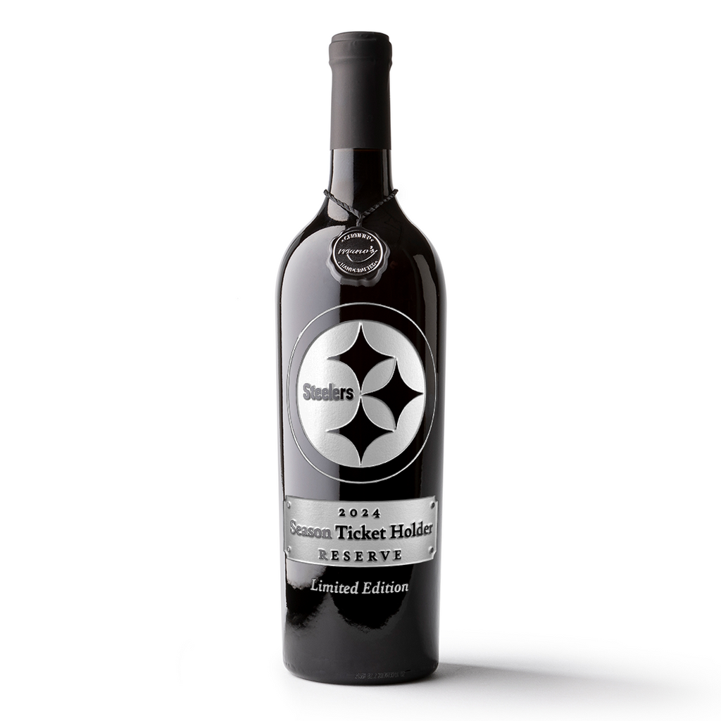 Steelers 2024 Exclusive Season Ticket Holder Etched Wine