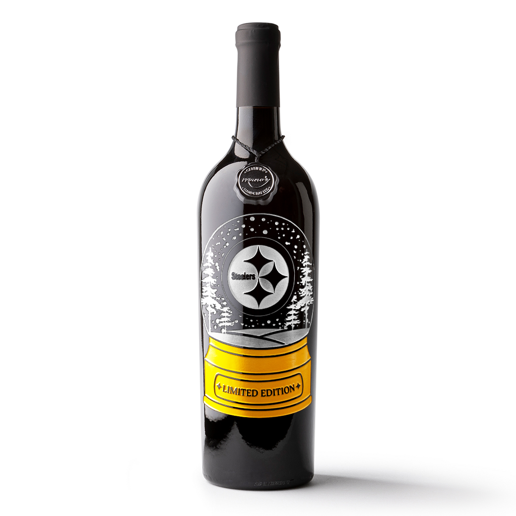 Steelers 2024 Limited Edition Holiday Etched Wine