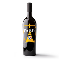 Steelers Commemorative Paris Etched Wine Bottle