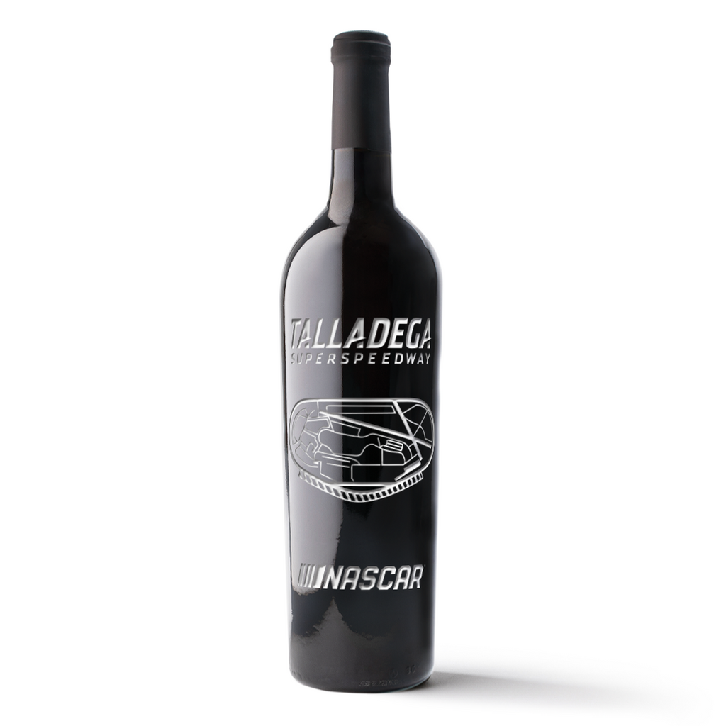 Talladega Speedway Etched Wine