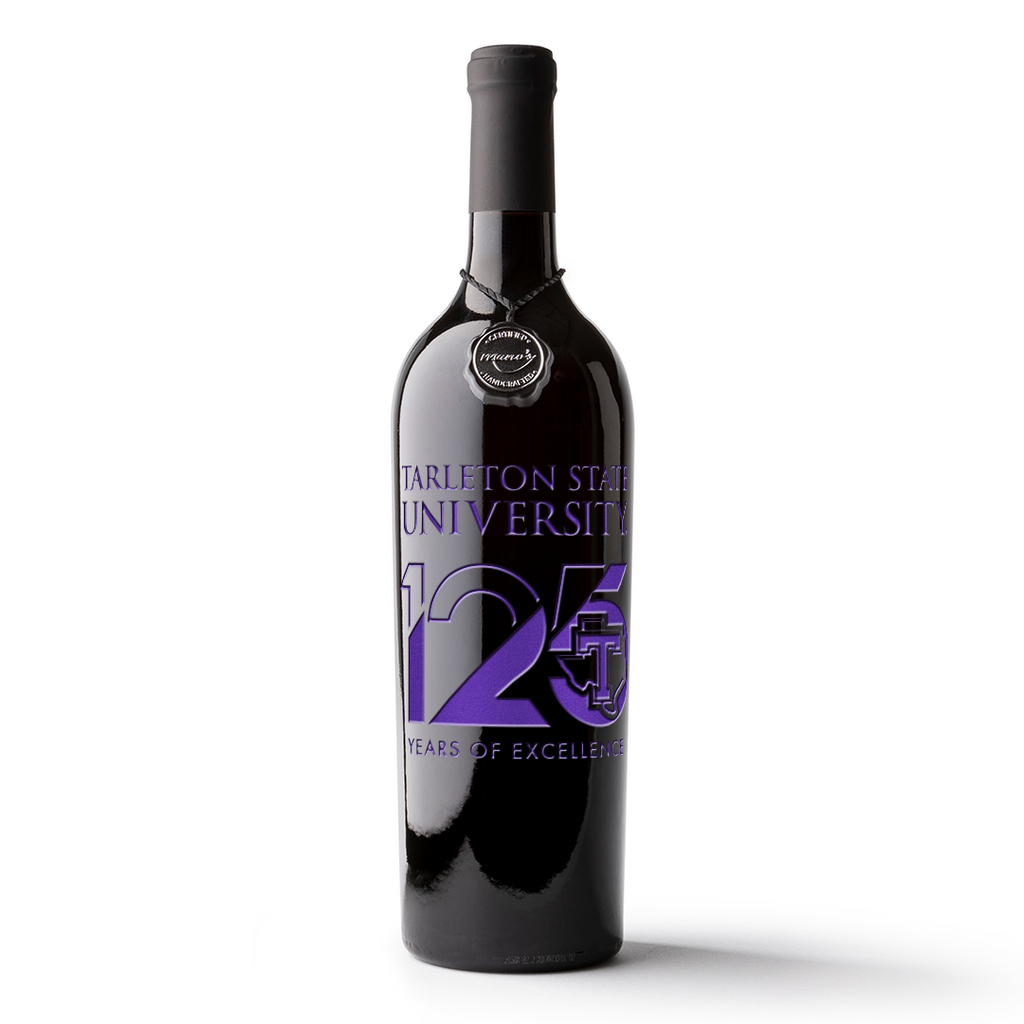 Tarleton State University 125 Year Etched Wine