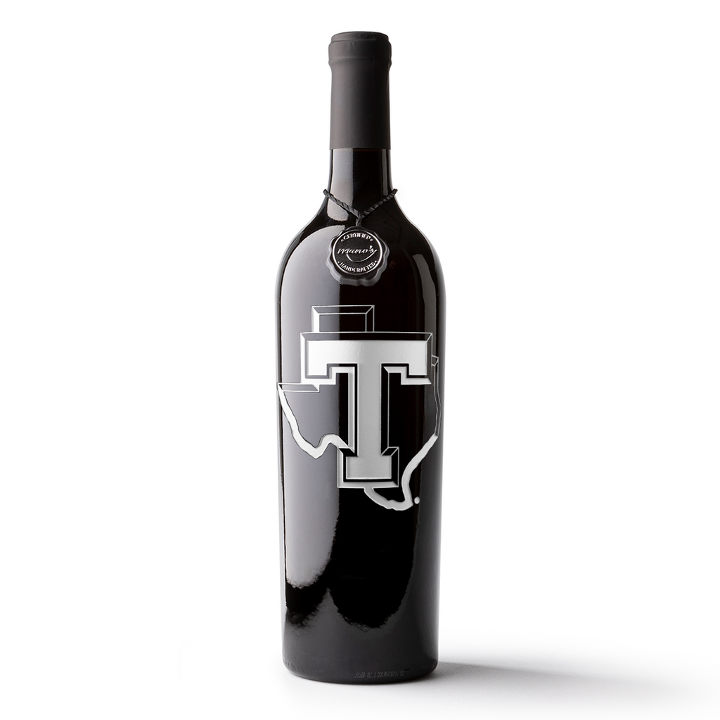 Tarleton State University Etched Wine Bottle