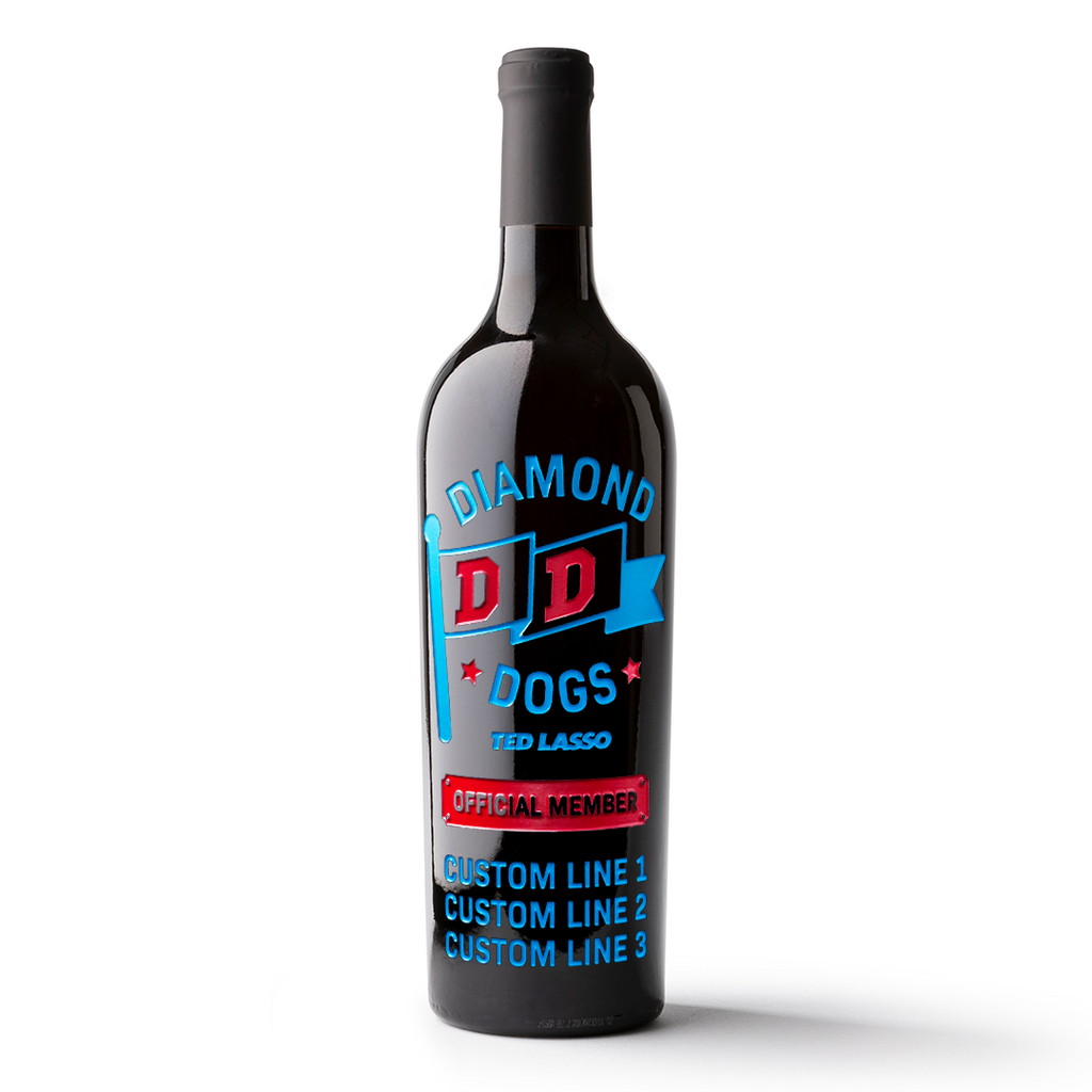 Ted Lasso Diamond Dogs Custom Etched Wine