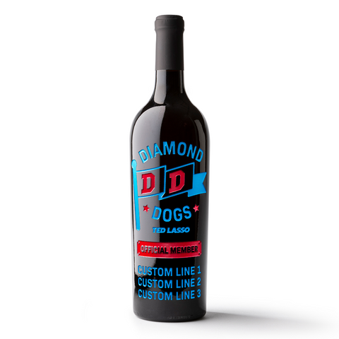 Ted Lasso Diamond Dogs Custom Etched Wine