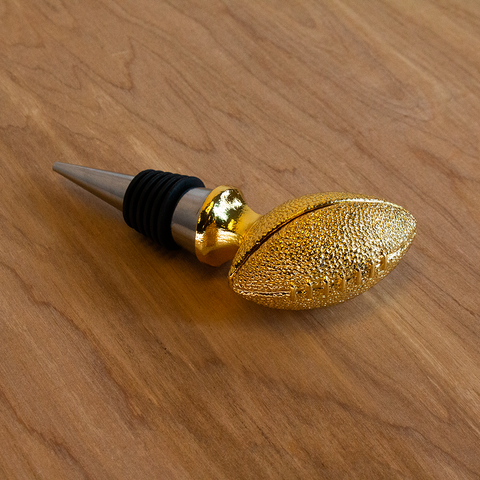 Gold Football Wine Stopper