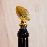 Gold Football Wine Stopper