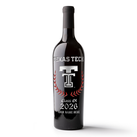 Texas Tech Custom Alumni Etched Wine
