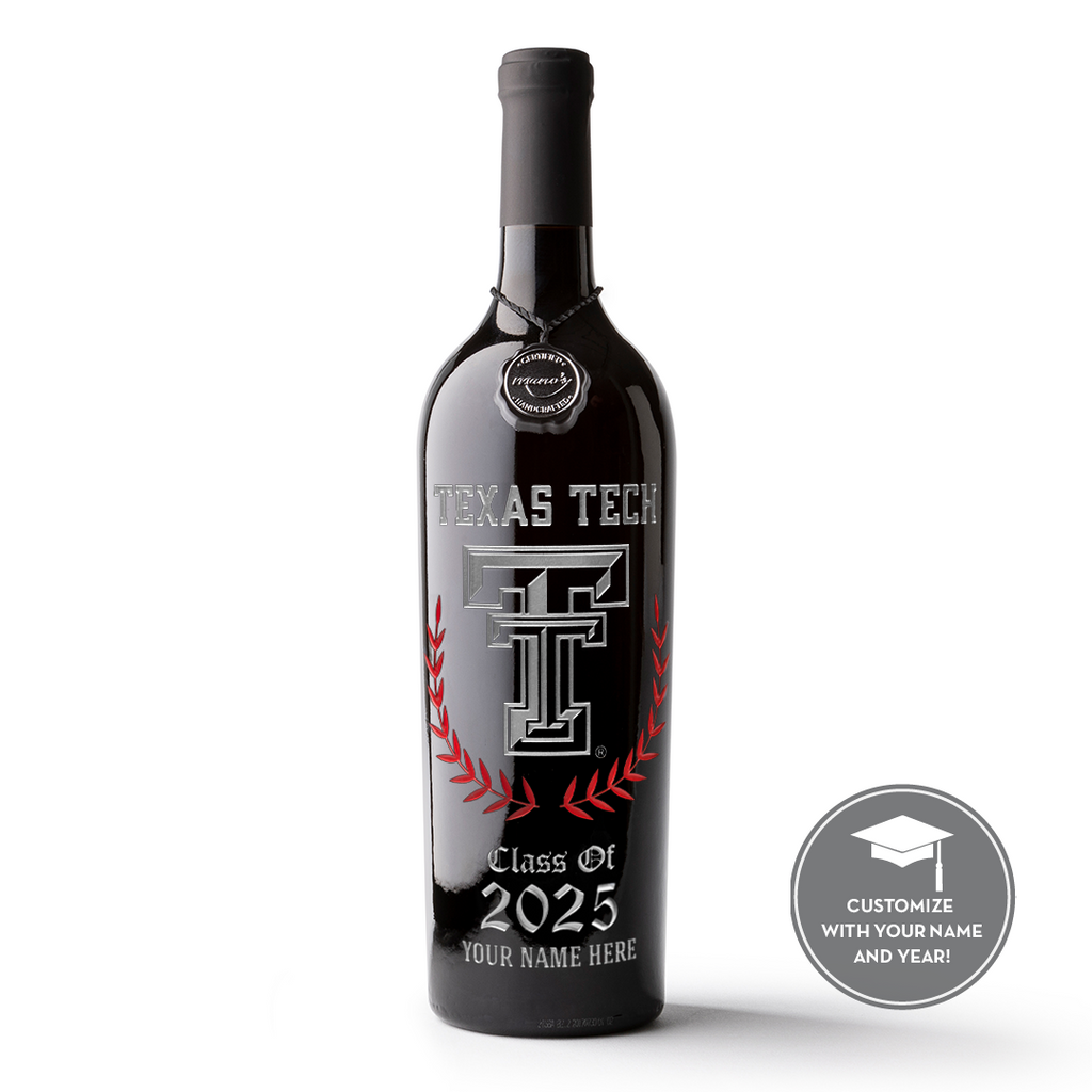 Texas Tech Custom Alumni Etched Wine