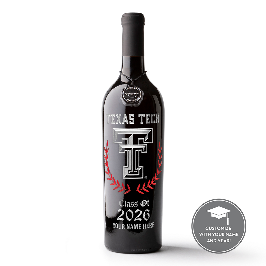 Texas Tech Custom Alumni Etched Wine