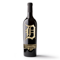 Detroit Tigers Gold Reserve Etched Wine Bottle