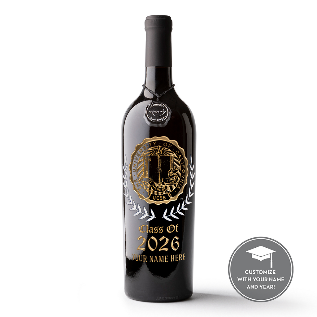 UC Santa Barbara Commemorative Graduate Etched Wine