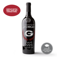 University of Georgia Custom Alumni Display Bottle