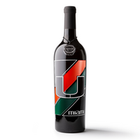 University of Miami Etched Wine