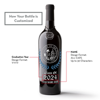 University of San Diego Custom Alumni Etched Wine