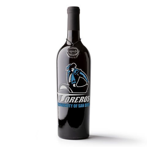 University of San Diego Toreros Etched Wine